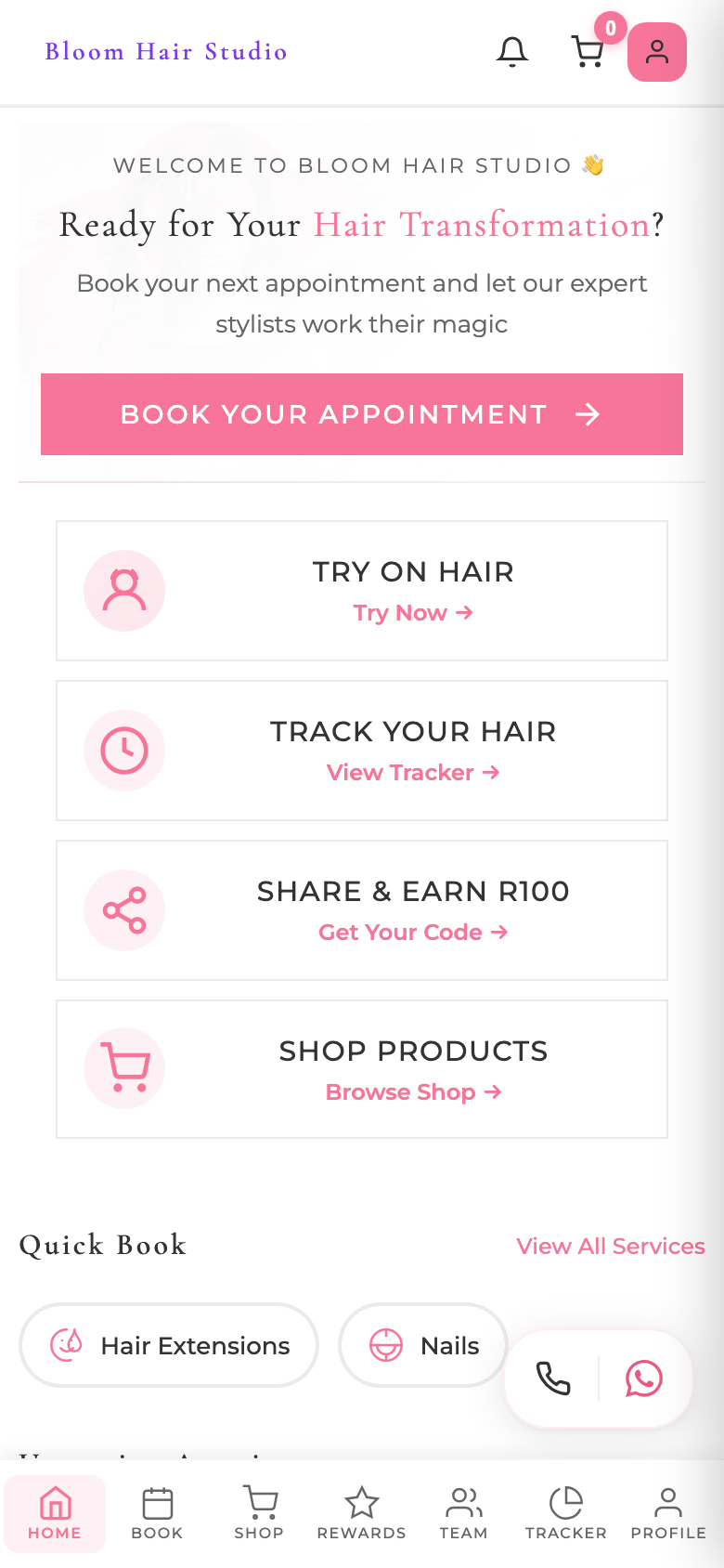 Client mobile app