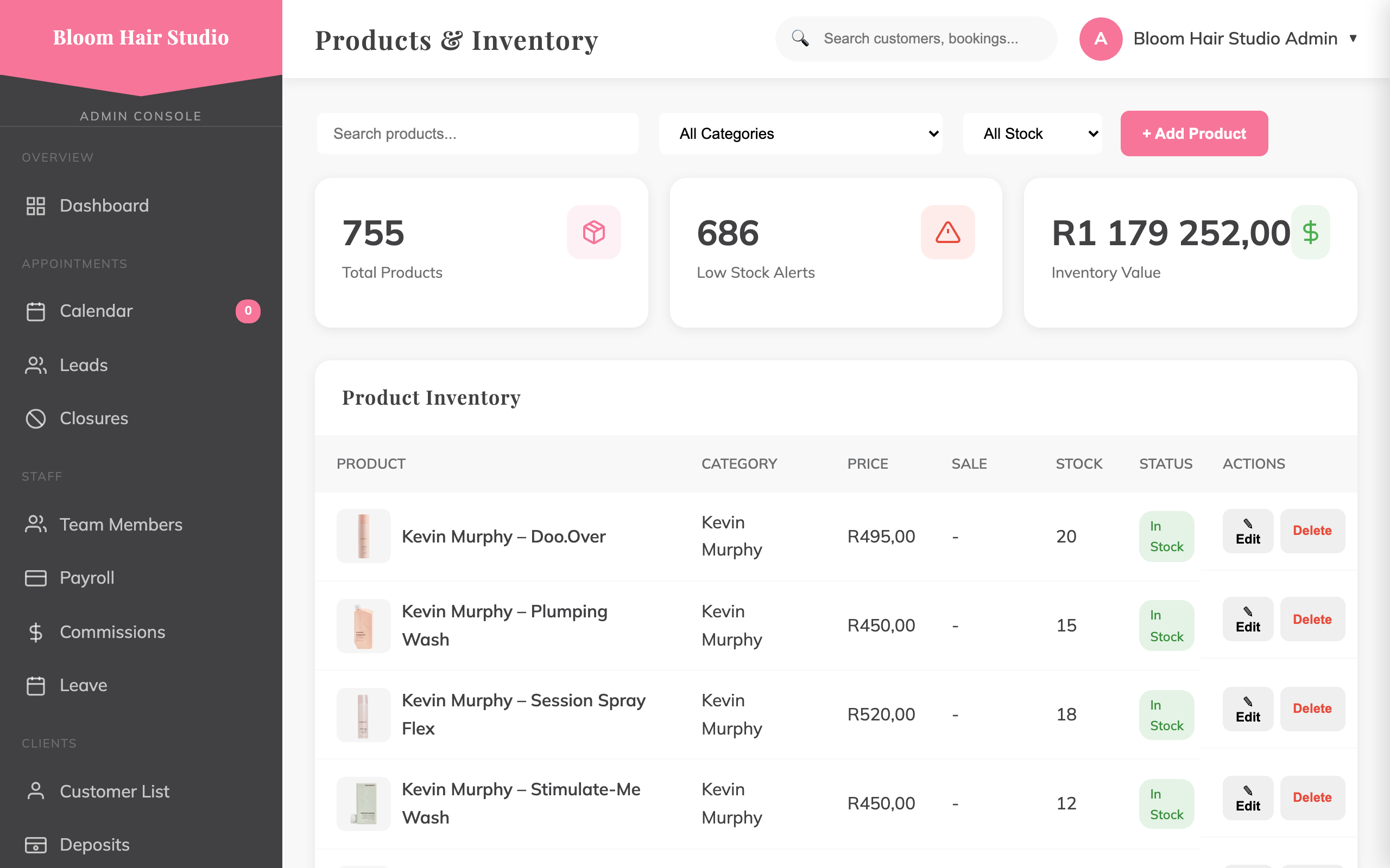 Stock and supplier management
